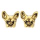 Cute Bulldog Earrings Gold Color Pet Animal Ear Stud for Men Women