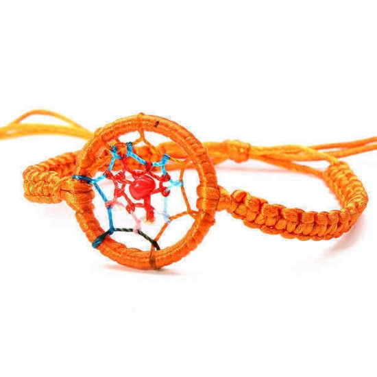 Cute Colorful Leather Indian Dream&Catcher Bracelet Adjustable