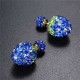 Cute Double Side Full Rhinestone Strawberry Stud Earrings For Women