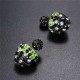 Cute Double Side Full Rhinestone Strawberry Stud Earrings For Women