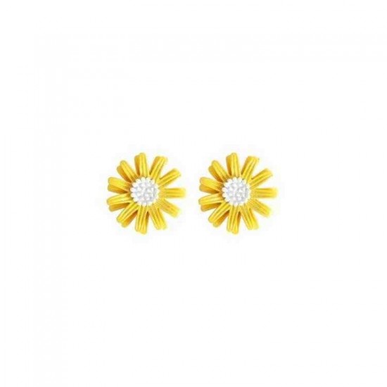 Cute Earring Sweet Daisy Flower Stud Earrings Fashion Yellow White Earrings for Women