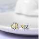 Cute Fresh Lemon Stud Earring 925 Sterling Silver Asymmetric Womens Piercing Fruit Earring