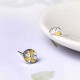 Cute Fresh Lemon Stud Earring 925 Sterling Silver Asymmetric Womens Piercing Fruit Earring