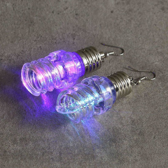 Cute LED Bulb Flashing Earrings Party Accessories for Women