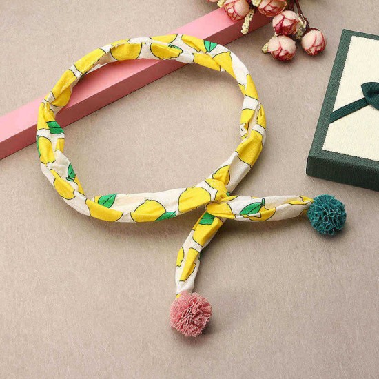 Cute Lace Little Ball Fabric Hair Band Cartoon Fruit Adjustable-Headbrand Children Hair Accessories