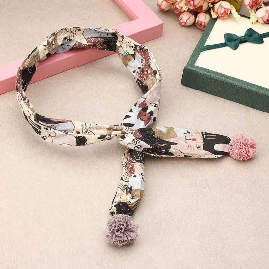 Cute Lace Little Ball Fabric Hair Band Cartoon Fruit Adjustable-Headbrand Children Hair Accessories