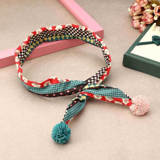 Cute Lace Little Ball Fabric Hair Band Cartoon Fruit Adjustable-Headbrand Children Hair Accessories