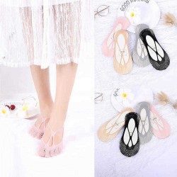 Cute Non Slip Low-Cut Ankle Socks Hollow Out Breathable Boat Socks For Women