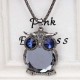 Cute Pendant Necklace Rhinestone Colorful Animals Night Owl Charm Necklace Ethnic Jewelry for Women