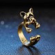 Cute Unisex Finger Ring Open Adjustable Dog Head Rings Fashion Hands Accessories for Women Men