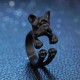 Cute Unisex Finger Ring Open Adjustable Dog Head Rings Fashion Hands Accessories for Women Men