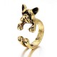 Cute Unisex Finger Ring Open Adjustable Dog Head Rings Fashion Hands Accessories for Women Men