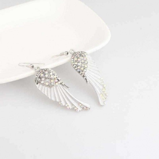 Cute Women's Earrings Angel Wings Rhinestone Alloy Dangle Earring Fashion Earrings for Women