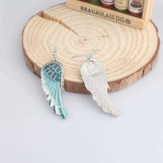 Cute Women's Earrings Angel Wings Rhinestone Alloy Dangle Earring Fashion Earrings for Women