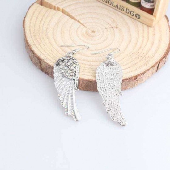 Cute Women's Earrings Angel Wings Rhinestone Alloy Dangle Earring Fashion Earrings for Women