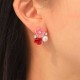 Cutely Fashion Flower Ear Stud Earring Alloy Rhinestone Flower Ear Stub For Women