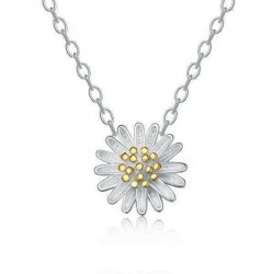 Delicate Daisy S925 Sterling Silver Short Necklaces for Women