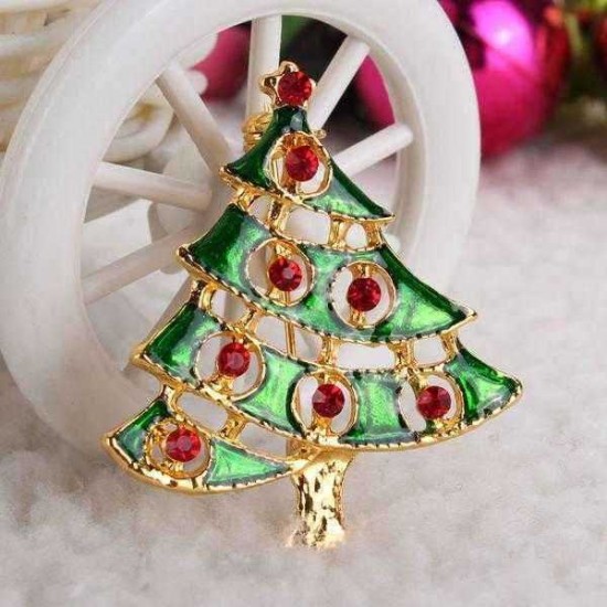 Different Styles  Santa Socks Trees Alloy Christmas Brooch Pins For Christmas