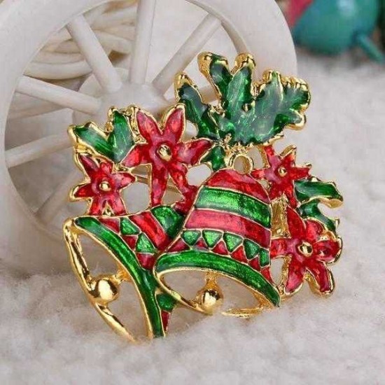 Different Styles  Santa Socks Trees Alloy Christmas Brooch Pins For Christmas