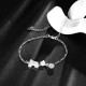 Dog Tag Shaped Foot Chain Silver Plated Rhinestone Anklet Jewelry