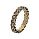 Double Layer Rhinestone Finger Ring African Bronze Women Ring For Gift