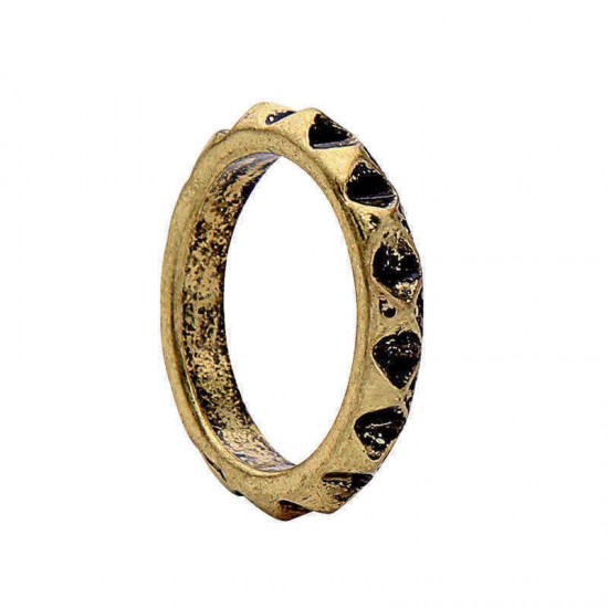 Double Layer Rhinestone Finger Ring African Bronze Women Ring For Gift