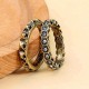 Double Layer Rhinestone Finger Ring African Bronze Women Ring For Gift