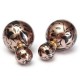 Double Side Leopard Print Pearl Bead Ball Earrings Ear Studs For Women