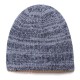 Double-Sided Wearing Double-Layer Knit Hat Winter Warm Ear Protector Beanie Cap