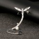 Dragonfly Crystal Rhinestone Ear Cuff Tassel Ear Stud Women Jewelry