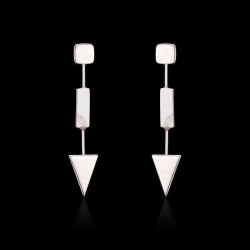 Earrings for Women Luxury Platinum Plated Simple Geometric Pendant Ear Stud Best Gift