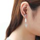 Earrings for Women Luxury Platinum Plated Simple Geometric Pendant Ear Stud Best Gift