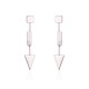 Earrings for Women Luxury Platinum Plated Simple Geometric Pendant Ear Stud Best Gift