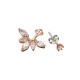 Elegant 925 Silver Needle Zircon Leaf Ear Stud Earrings Women Jewelry