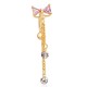 Elegant Bowknot Belly Ring Tassel Rhinestone Navel Belly Piercing Ring for Women