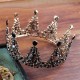 Elegant Bridal Crown Wedding Full Rhinestone Round Tiara Headpiece Hair Jewelry