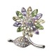 Elegant Colorful Crystal Rhinestone Sunflower Brooch Exquisite Pin for Men and Women