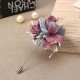 Elegant Colorful Fabric Flower Pins Artificial Pearl Brooches Clothing Accessories