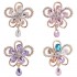 Elegant Crystal Flower Brooch Colorful Scarf Jewelry Clothing Accessories for Her