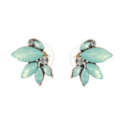 Elegant Crystal Wings Ear Stud Flower Rhinestones Earrings Gift for Her