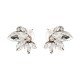 Elegant Crystal Wings Ear Stud Flower Rhinestones Earrings Gift for Her