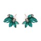 Elegant Crystal Wings Ear Stud Flower Rhinestones Earrings Gift for Her