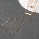 Elegant Crystal Zinc Alloy Necklace Simple Multilayer Chain for Women