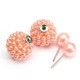 Elegant Double Side Pearl Earrings Bead Ball Ear Studs For Women