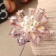 Elegant Flower Scarf Suit Brooch Vintage Artificial Pearl Rhinestone Pin Women Clothing Accessories