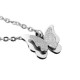 Elegant Frosted Double Layer Butterfly Pendant Necklace Jewelry