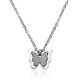 Elegant Frosted Double Layer Butterfly Pendant Necklace Jewelry