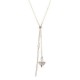 Elegant Necklace Rhinestone Gyro Tassel Pendant Sweet Rose Gold Plated Long Necklace for Women