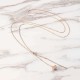 Elegant Necklace Rhinestone Gyro Tassel Pendant Sweet Rose Gold Plated Long Necklace for Women