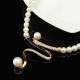 Elegant Pearl Rhinestone Jewelry Set 1 Pair Earrings 1 Pcs Necklace Women Jewelry Set